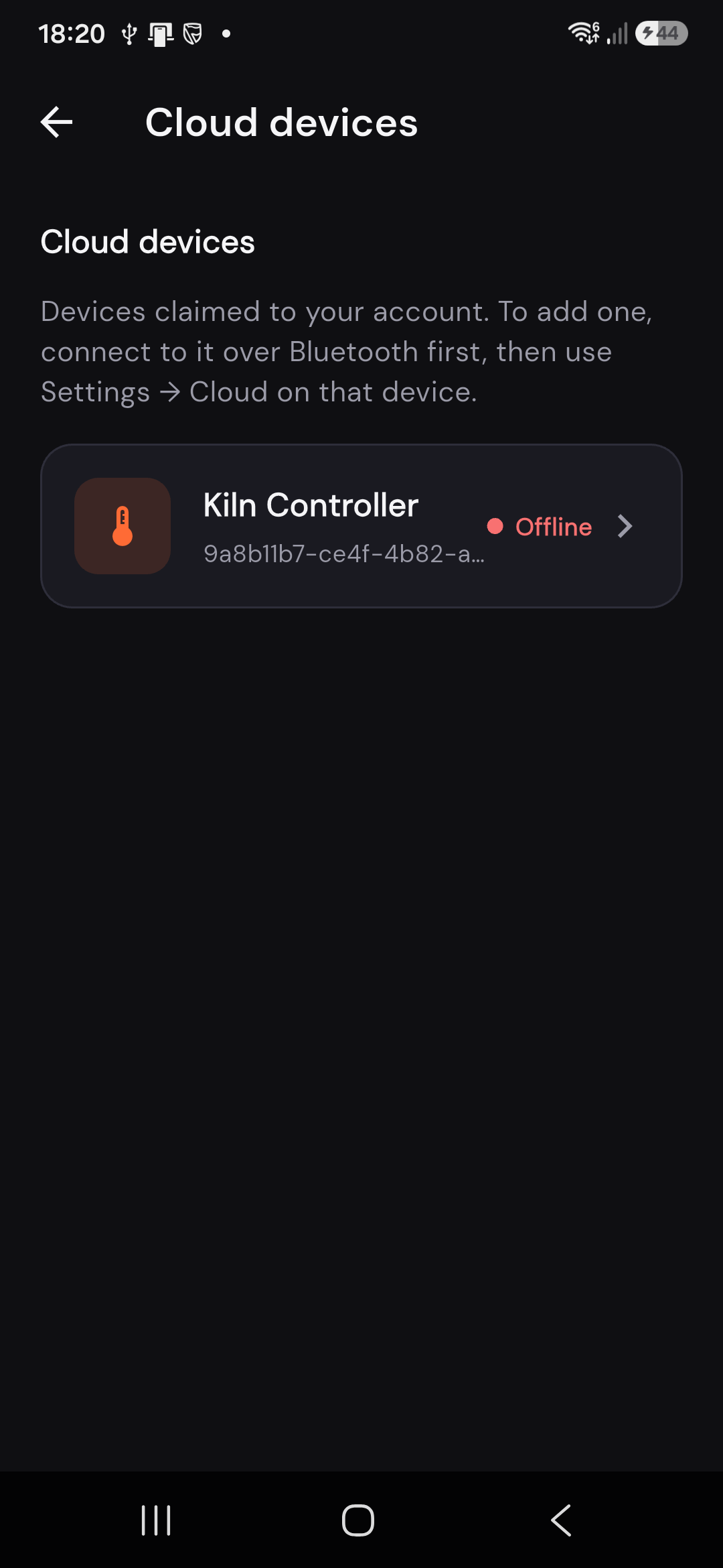 Cloud devices list for remote monitoring